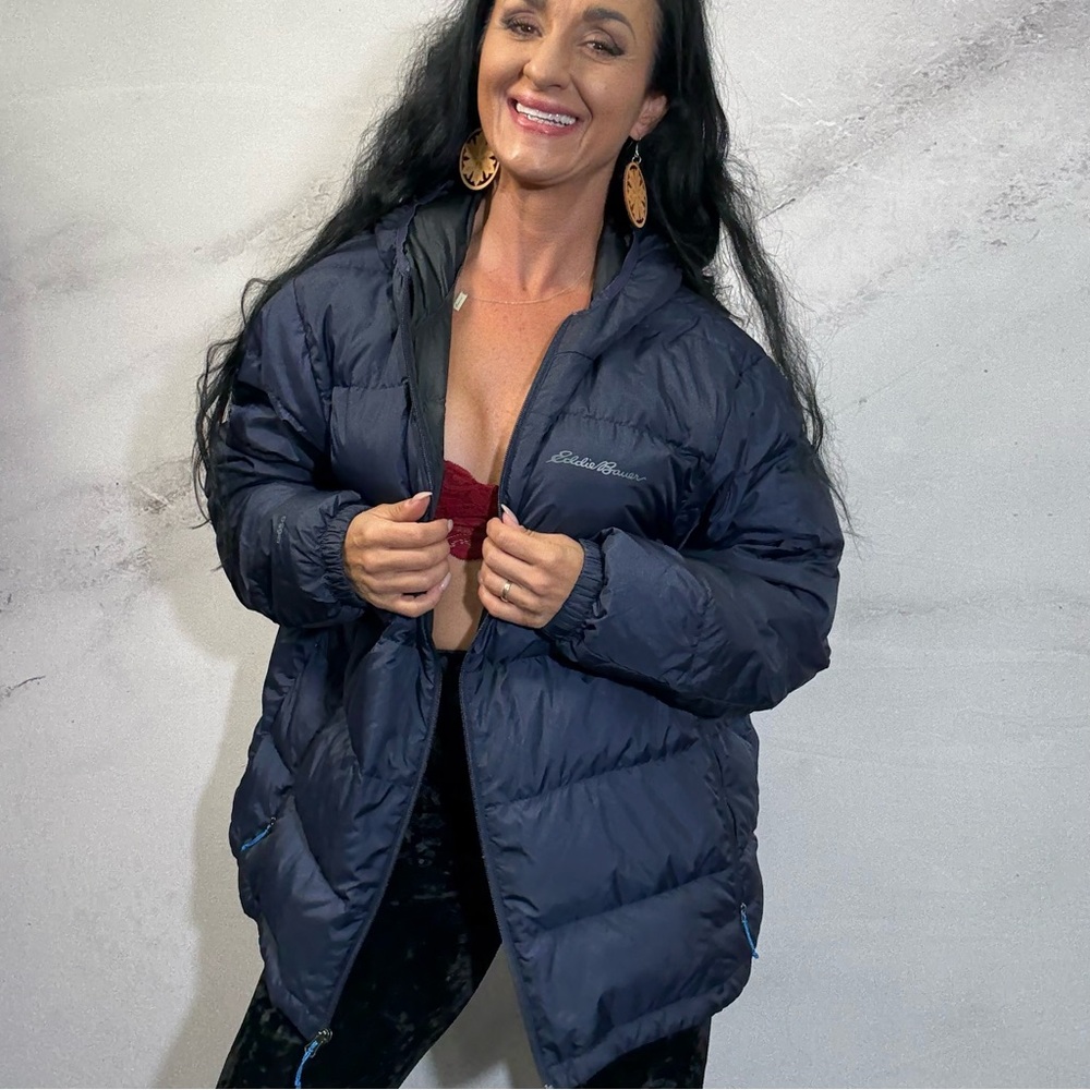 Eddie Bauer Navy Puffer Jacket